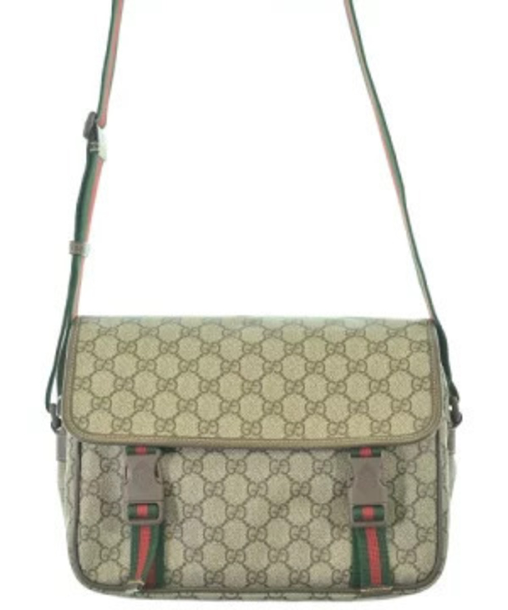 Gucci Shoulder Bag Gray Brown All over pattern